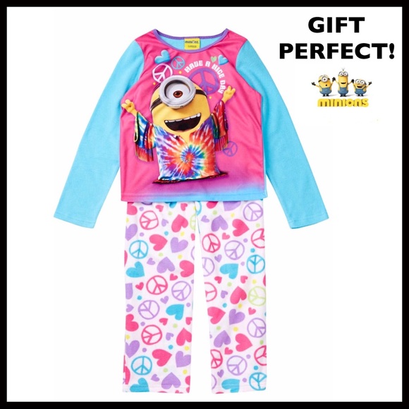 MINIONS PJ SET FLEECE PAJAMAS - Picture 1 of 6